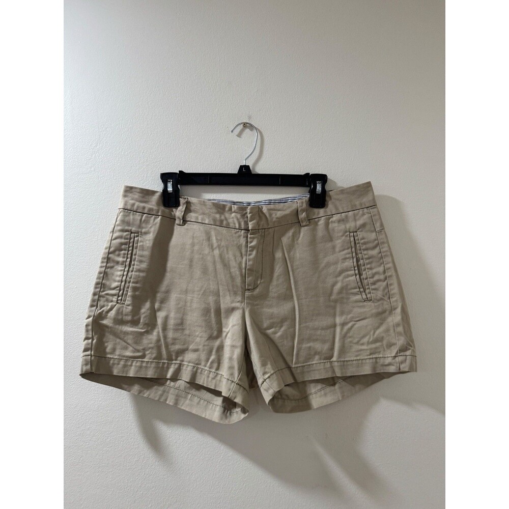 JCPenney JCP Women's Khaki Chino Shorts Size 10 100% Cotton Casual Flat Front
